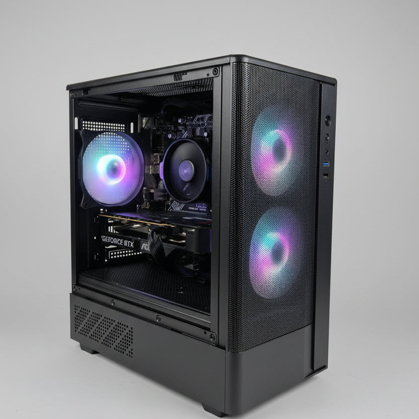 apex pcs gaming pc with rgb lights