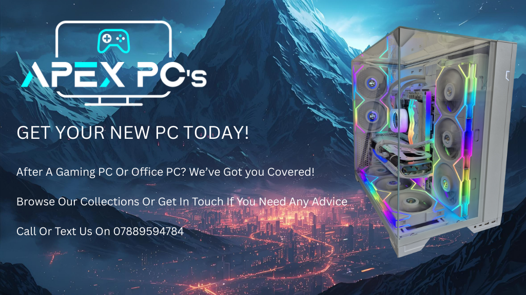 Discover high-performance gaming PCs at unbeatable value with Apex PCs UK. Shop affordable gaming PCs, custom builds, and powerful systems designed for smooth gameplay and maximum performance.
