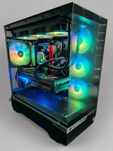 GAMING PC IN A BLACK CASE WITH RGB LIGHTS
