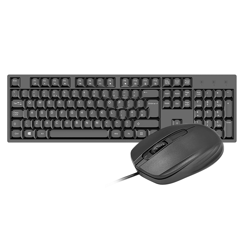 VIDA OFFICE 2IN1 USB KIT Keyboard Mouse Included Home/Office QWERTY UK English Black